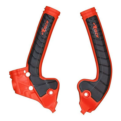 Protections de Cadre Rtech Bi-Matière Orange / Noir pour 85cc KTM / Gasgas / Husqvarna