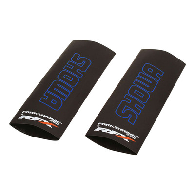 Protections Supérieures de Fourche RFX Race Polymère Renforcé Logo SHOWA Bleu Universel dès 125cc