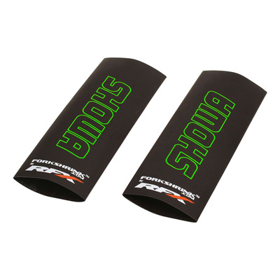 Protections Supérieures de Fourche RFX Race Polymère Renforcé Logo SHOWA Vert Universel dès 125cc
