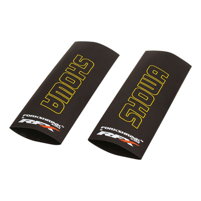 Protections Supérieures de Fourche RFX Race Polymère Renforcé Logo SHOWA Jaune Universel dès 125cc