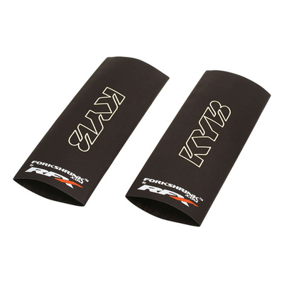 Protections Supérieures de Fourche RFX Race Polymère Renforcé Logo KAYABA Blanc Universel pour 85cc
