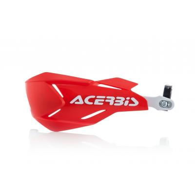 Protège-mains Acerbis X-Factory rouge/Blanc Brillant
