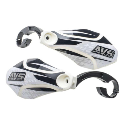 Protège-mains AVS Kit Déco Alu/Plastic blanc & noir