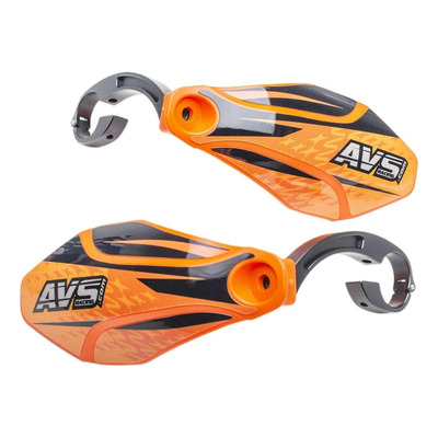 Protège-mains AVS Kit Déco Alu/Plastic orange & noir