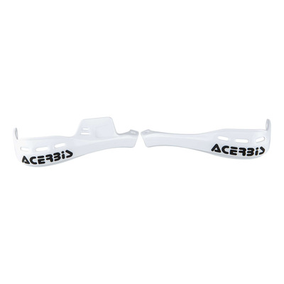 Protège-Mains Intégraux ACERBIS RALLY BRUSH Blanc + Kit de Montage Universel au Guidon
