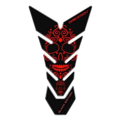 Protège réservoir Onedesign Black Edition Skull noir/rouge