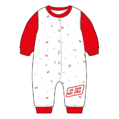 Pyjama bébé Marc Marquez 93 And Micro Pattern rouge/blanc