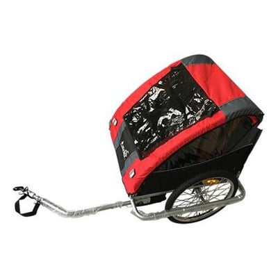 Remorque vélo Optimiz rouge pour enfant (charge max 36 Kg)