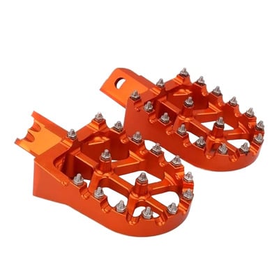 Repose-Pieds BUD RACING Aluminium 7075 Anodisé Orange pour KTM SX/SXF 00-16