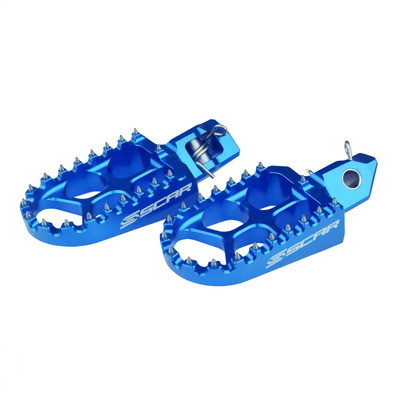 Repose Pieds SCAR Evolution en Aluminium Anodisé Bleu pour KTM SX/SXF 23-24