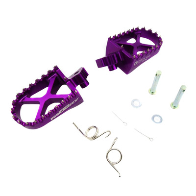 Repose-Pieds YCF – Aluminium Taillé dans la Masse Anodisé Violet