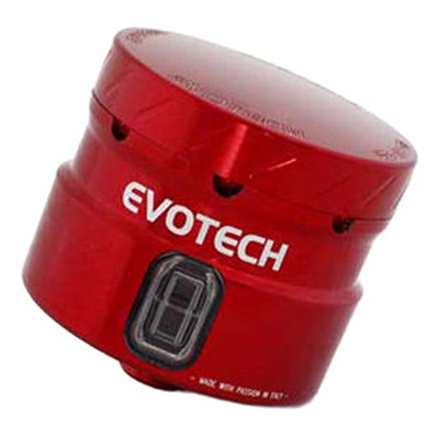 Réservoir de liquide de frein avant Evotech sortie verticale avec hublot 30 ml rouge