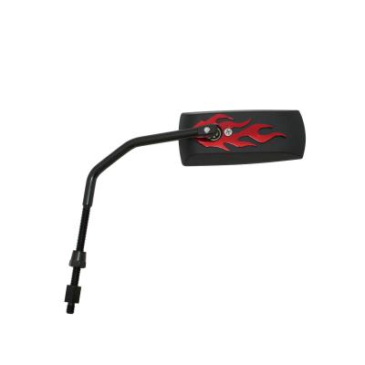Rétroviseur Replay Flaming réversible noir mat/rouge