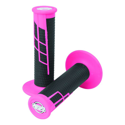 Revêtements de Poignées PROTAPER CLAMP-ON – Semi-Gaufré Lock-On – Rose Fluo / Noir