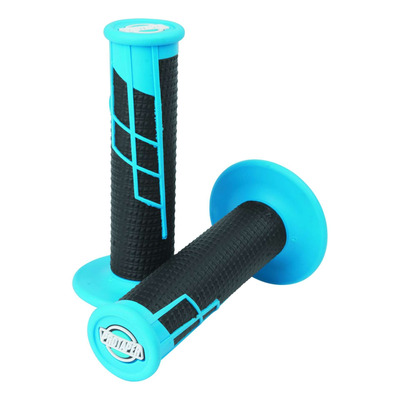 Revêtements de Poignées PROTAPER CLAMP-ON – Semi-Gaufré Lock-On – Bleu Fluo / Noir