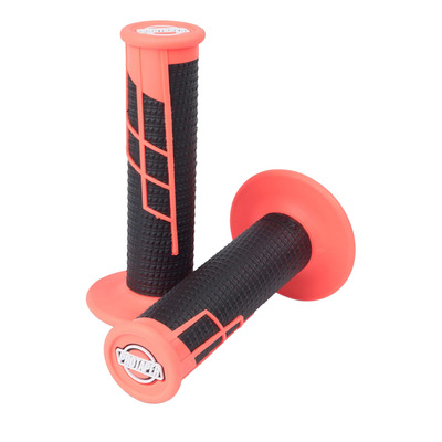 Revêtements de Poignées PROTAPER CLAMP-ON – Semi-Gaufré Lock-On – Rouge Fluo / Noir