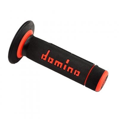 Revêtements de poignées Domino - MX Bi-Composants - Noir/Rouge
