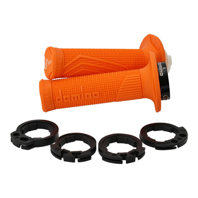 Revêtements de poignées Domino - Lock-On D100 Full Grip 116mm - Orange