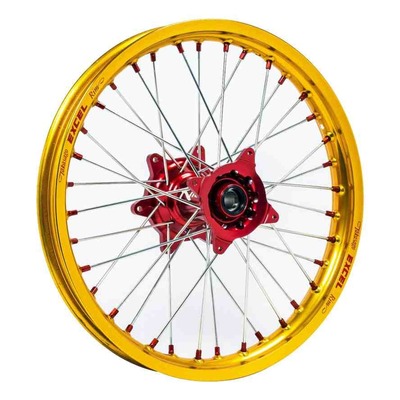 Roue arrière dorée moyeu rouge Kite Elite MX-EN 2,15’’x19’’ pour Honda CRF 450 R 04-12