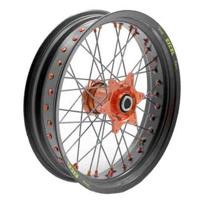 Roue arrière noire moyeu orange Kite Elite MX-EN 1,6’’x14’’ pour KTM SX 65 petites roues 2021