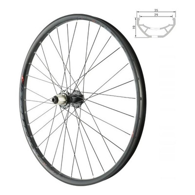 Roue arrière VTT 29" Boost RMS disque 6 trous 10/11v Shimano tubeless ready