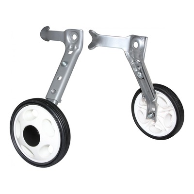 Roues stabilisatrices vélo en plastique blanc (12"-20")