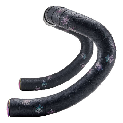 Ruban de cintre Supacaz Super Sticky Kush Galaxy noir/néochrome + bouchons