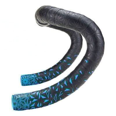Ruban de cintre Supacaz Super Sticky Kush Star Fade noir/bleu + bouchons