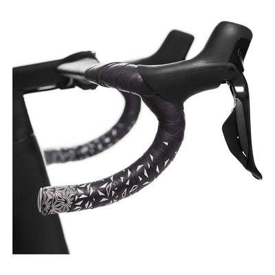 Ruban de cintre Supacaz Super Sticky Kush Star Fade noir/gris + bouchons