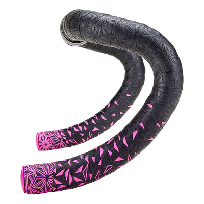 Ruban de cintre Supacaz Super Sticky Kush Star Fade noir/rose + bouchons