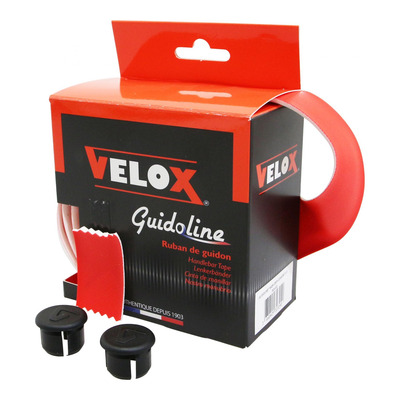Ruban de guidon vélo Velox High Grip maxi confort 3,5 mm rouge