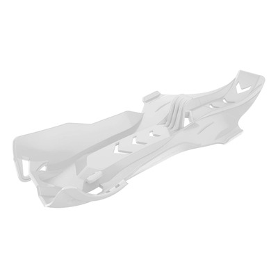 Sabot Moteur POLISPORT Fortress en PHD Blanc + Protection de Biellette - Husqvarna 250 TC 14-16