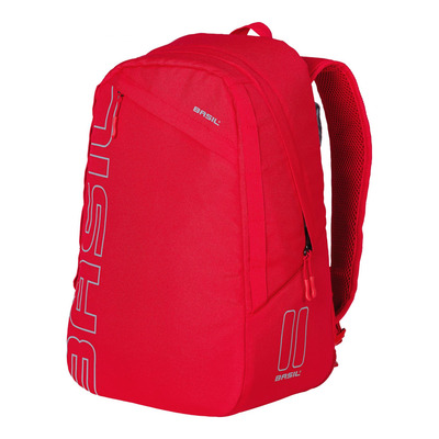 Sac à dos Basil Flex Backpack rouge 17L avec fixation Hook-on porte bagage