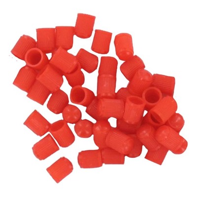 Sachet de 100 bouchons de valve rouge standard en plastique