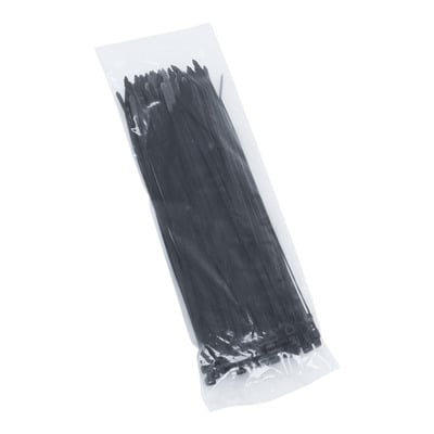 Sachet de 100 colliers rilsan nylon noir 300x4,8