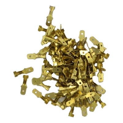 Sachet de 100 cosses mâles en laiton 4.8x1