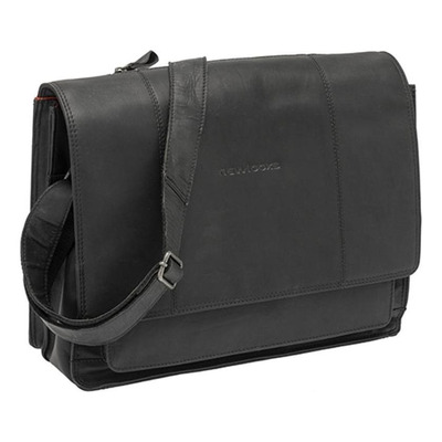 Sacoche porte-bagage NewLooxs Leather Fellini en cuir noir 18L