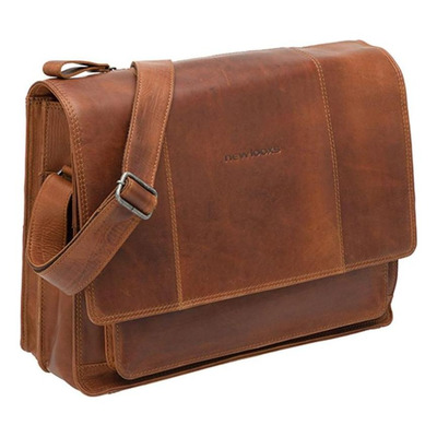 Sacoche porte-bagage NewLooxs Leather Fellini en cuir marron 18L