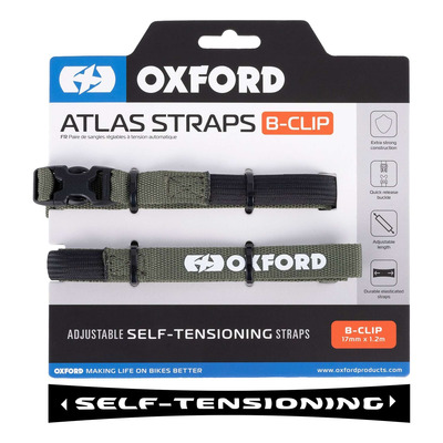 Sangles Oxford Atlas boucle clips 17mm x 1,2m kaki