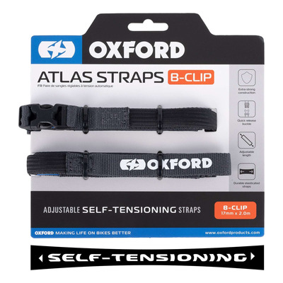 Sangles Oxford Atlas boucle clips 17mm x 2m anthracite