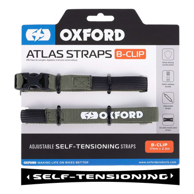 Sangles Oxford Atlas boucle clips 17mm x 2m kaki