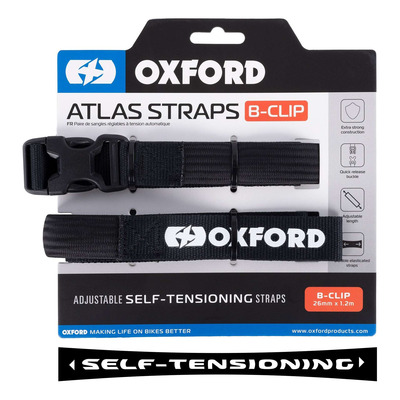 Sangles Oxford Atlas boucle clips 26mm x 1,2m noir