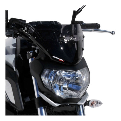 Saute-vent Ermax Hyperport 18 cm Yamaha MT-07 14-17 noir satin opaque