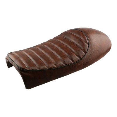 Selle Brazoline Café Racer 2 marron vieilli coutures droites marrons liseret noir