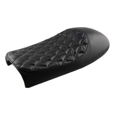 Selle Brazoline Café Racer 2 noire coutures losanges noires