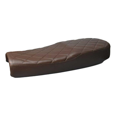 Selle Brazoline Scrambler 1 marron coutures losanges marrons