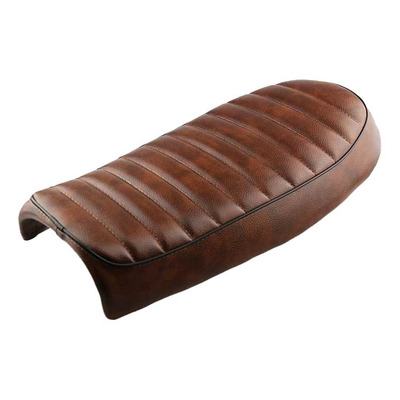 Selle Brazoline Scrambler 8 marron vieilli coutures droites marrons liserets noirs