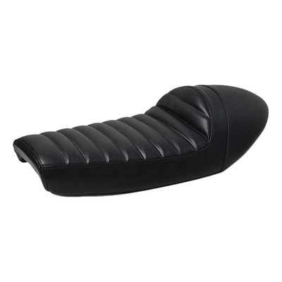 Selle Brazoline Scrambler/cafe racer noire coutures droites noires