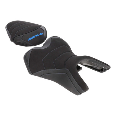 Selle confort complète Bagster SIT'N GO Suzuki GSX-8 S 23-26 noir/nubuk/bleu