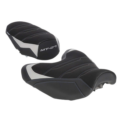 Selle confort complète Bagster SIT'N GO Yamaha MT-07 25-26 noir/nubuk/gris/coutures bleu celtique